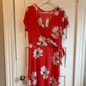 Gilli Coral Floral Maxi Dress